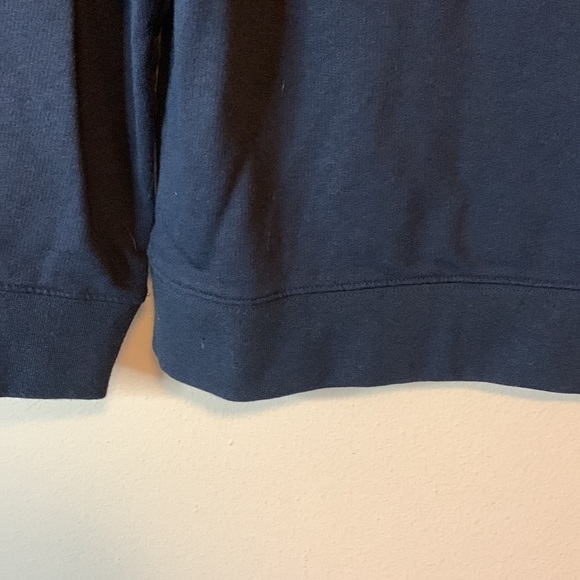 Untuckit Mens Navy Pullover Quarter Zip Cotton Long Sleeve Active Sweatshirt Med - Picture 11 of 12